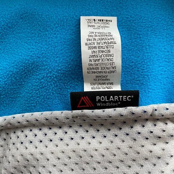 L.L. Bean Polartec Windbloc Blue Zip Up Athletic Jacket SZ S - Picture 11 of 15